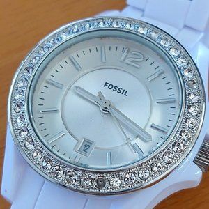 Fossil Women's ES3251 Riley White Resin Watch